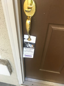  Moving Company Services Door hanger on the door