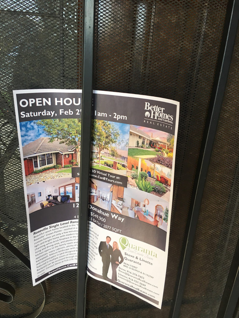 Open House Flyer for real estate home listing