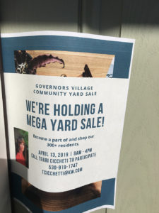 Real Estate Yard Sale Flyer on the Door 